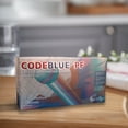 thumbnail image 4 of CodeBlue PF Latex Exam Gloves - Extended Cuff Length, Fully Textured Medical Glove, Powder-Free Comfort - Medium, Blue, 50 Count, 1 Box, 4 of 4
