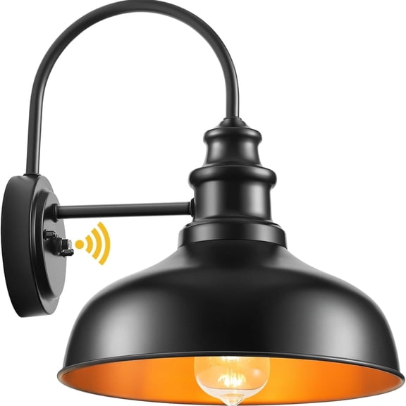 VIANIS Outdoor Light for House Dusk to Dawn, Farmhouse Gooseneck Outdoor Wall Mount Light Fixture, Waterproof Gooseneck Barn Light Outdoor, Anti-Rust Exterior Garage Lights for House, Front Porch