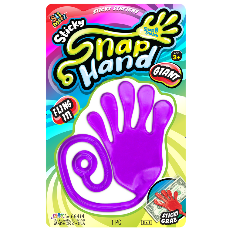 JA-RU Slim-Eez Stretchy Sticky Giant Snap Hand, 4 Colors May Vary