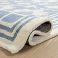 thumbnail image 5 of SAFAVIEH Bella Aliya Geometric Bordered Wool Area Rug, Blue/Ivory, 2'6" x 4', 5 of 10