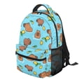 thumbnail image 2 of Jeiento 16 Inch Kids School Backpack Water-Resistant Polyester Capybara Lemon Bookbag for Boys Girls, Elementary & Middle School Back to School, 2 of 7