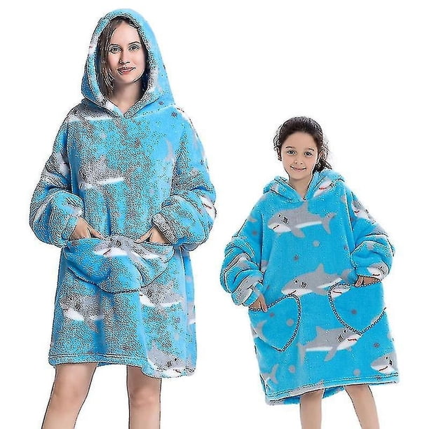 Sudadera con capucha y manta de sherpa de invierno para niña, sudadera de felpa de vellón, ropa de hogar con aguacate