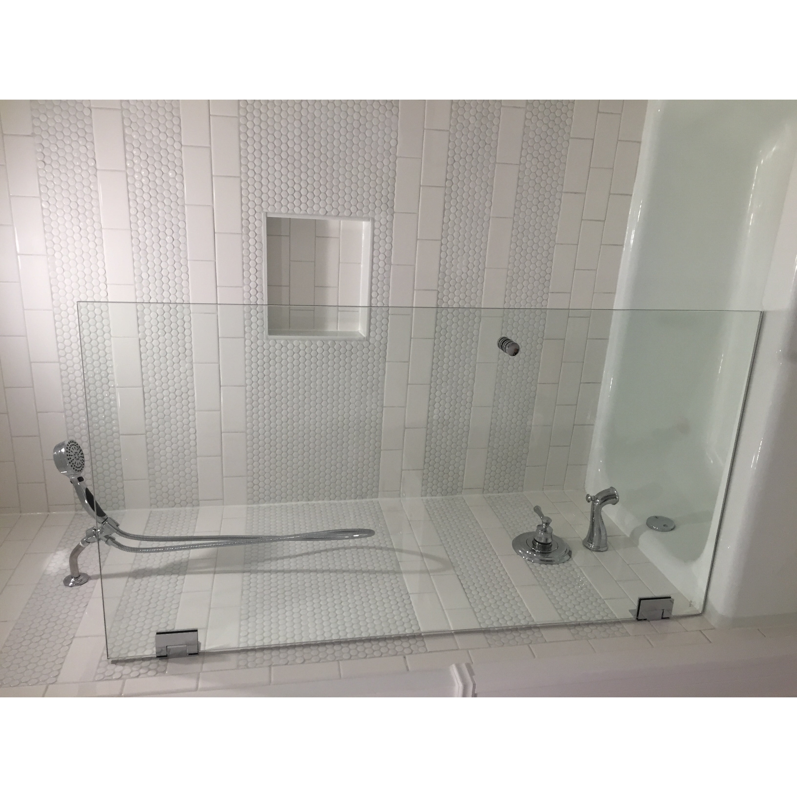 Glass Warehouse 59 Inch X 31 5 Frameless Shower Bath Door Glass Warehouse 59 Inch X 31 5 Frameless Shower Bath Door Only Com