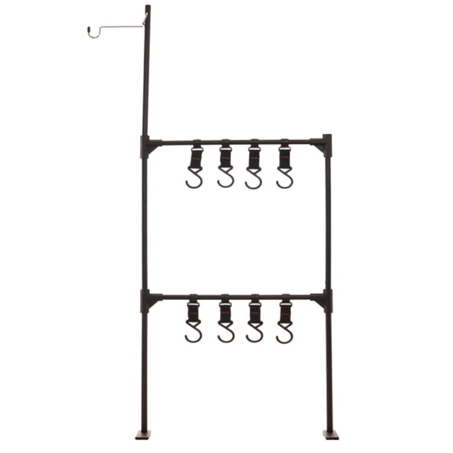 Yimiti Lantern Stand Camping Tableware Double Levels Hanging Racks Table Storage Rack,With light stand