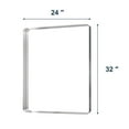 thumbnail image 2 of Resenkos 32x24 Inch Rectangle Wall Mirror - Rounded Corners & Sleek Silver Metal Frame, Timeless Decor for Living Room & Bedroom, Silver​, 2 of 13
