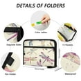 thumbnail image 3 of Organ Folder 14.2 x 0.8 x 10.6 Inches 13 Separate Pockets A4 Size Documents Folder A Sort Storage File Manager For The Home Office Colorful Dragonfly, 3 of 7