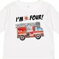 thumbnail image 4 of Inktastic I'm 4 Fire Truck 4th Birthday Boys or Girls Long Sleeve Toddler T-Shirt, 4 of 5