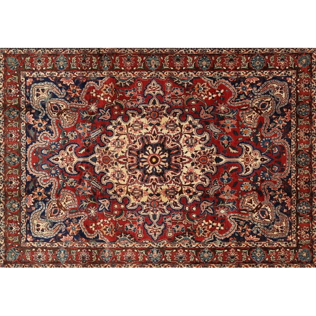 Ahgly Company Machine Washable Indoor Rectangle Traditional Saffron Red Area Rugs, 2' x 3'