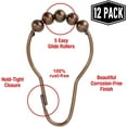 thumbnail image 3 of 2Lbdepot Shower Curtain Rings Hooks - Oil Rubbed Bronze Finish - Premium 188 | 13, 3 of 4