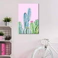 thumbnail image 2 of wall26 Canvas Wall Art Succulent Plants Series - Cactus on Pink Background - Giclee Print Gallery Wrap Modern Home Art Ready to Hang - 32" x 48", 2 of 4