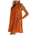 thumbnail image 2 of Mefallenssiah Femmes Solide Décontracté Col Rond Sans Manches Confortable Robe de Sangle Décontractée, 2 of 9