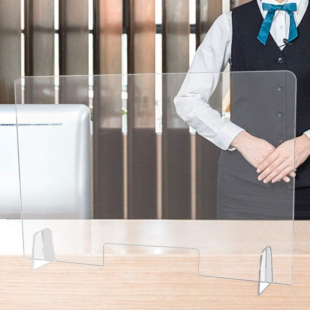Sneeze Guard Countertop Desk Sneeze Guard Freestanding Clear Acrylic
