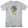 JLA/FACE OFF-S/S ADULT 18/1-ATHLETIC HEATHER-XL
