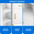 thumbnail image 4 of DEXTRUS 3 Drawers Makeup Vanity with Adjustable Lighting and Power Outlet, White, 4 of 10