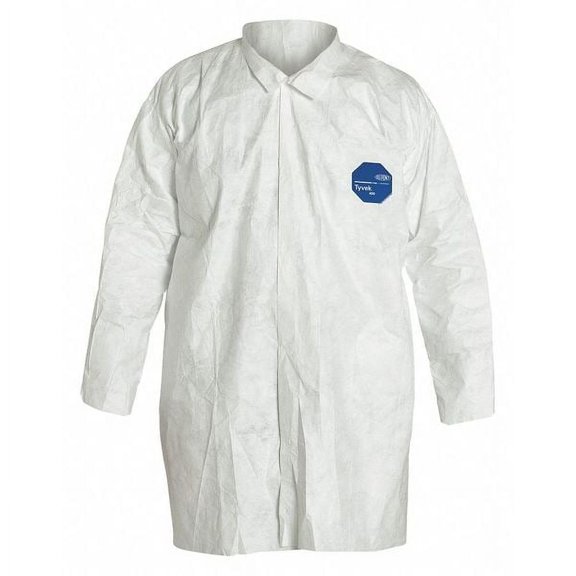 Dupont Lab Coat,L,White,Tyvek(R) 400,PK30 TY210SWHLG003000