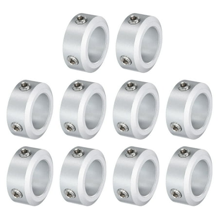 

10 Packs Set Screw Collars 15mm Bore Aluminum Shaft Collars 24mm OD and 10mm Thickness Set Screw Clamp Collar