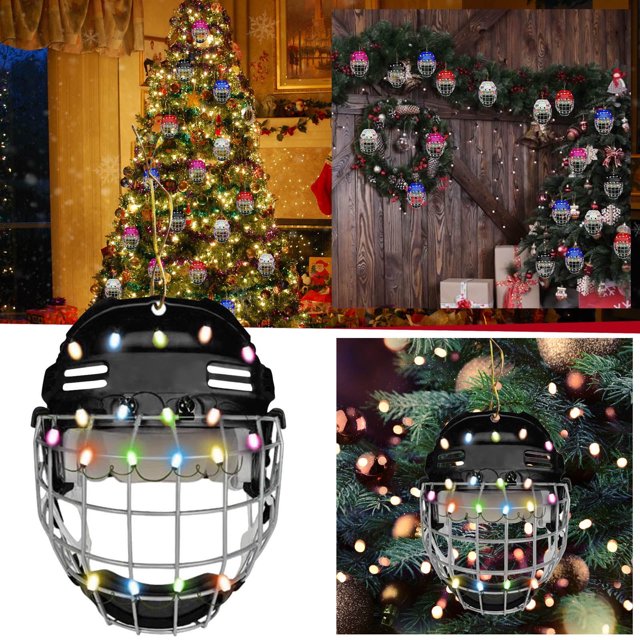 Adornos navideños de Dainzusyful, adornos navideños, colgante para árbol de Navidad, espejo retrovisor de coche, colgante acrílico, colgante de recuerdo de béisbol, adornos para árbol de Navidad