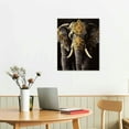 thumbnail image 3 of JEUXUS  3 Piece African Elephant Canvas Prints Wall Art Painting American Black Women with Ivory Golden Artwork Modern Picture for Living Room Bathroom Home Decor  16x20 in, 3 of 5