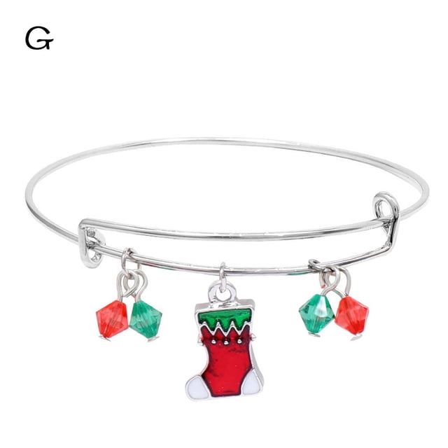 Fiudx Pulsera Navideña, Elegante Alegría de Cristal para Mujer, Elegante Accesorio Expandible para Niñas, Regal Festivo para Acción de Gracias y Navidad, Diseño Moderno, Ideal para Ocasiones Especial