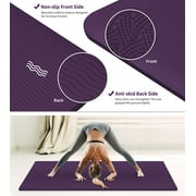 Yoga Mat, TPE Material - Textured Non Slip Surface and Optimal Cushioning 72"x 26" Thickness 1/4"