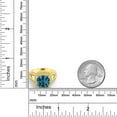 thumbnail image 3 of Gem Stone King 7.07 Ct Cushion London Blue Topaz 18K Yellow Gold Plated Silver Ring (Size 7), 3 of 3