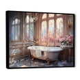 thumbnail image 2 of Designart "Bathroom delicate Glow II" Bath & Laundry Floater Framed Canvas Art Print, 2 of 7