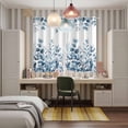 thumbnail image 4 of Blue Eucalyptus Leaves Kitchen Curtains Window Panels, Watercolor Spring Summer Botanical Insulated Window Treatment Curtain, Grommet Curtains for Bedroom/Living Room/Bathroom, 2 Piece 52"Wx84"L, 4 of 8