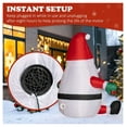 thumbnail image 6 of 6' Inflatable Santa Claus Christmas Decoration with Light - Outdoor Yard Holiday Decor, Garden Party, Rotating Magic Ball, Red, 6 of 9