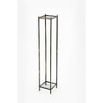 thumbnail image 3 of 40" H Gray Stone Slab 2 Tier Large Square Black / Gold Cast Metal Plant Stand, 3 of 3