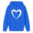 thumbnail image 5 of ATOGUTA Girl Valentines Sweatshirt Hooded Heart Sweatshirt Fall Winter Kid Long Sleeve Shirt Pullover Top Size 3T-14, Blue, 5 of 5
