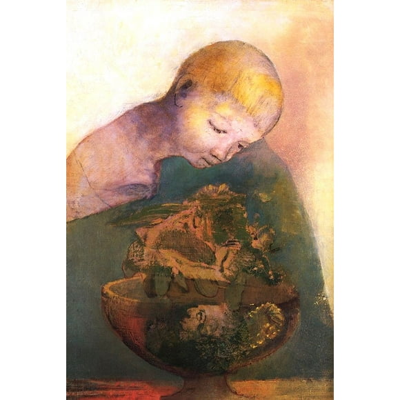 Chalice Of Becoming Poster Print by Odilon Redon (18 x 24)