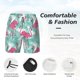 thumbnail image 3 of Balery Flamingo Bañador para hombre, shorts de playa de secado rápido con entrepierna y forro de compresión-Small, 3 of 6
