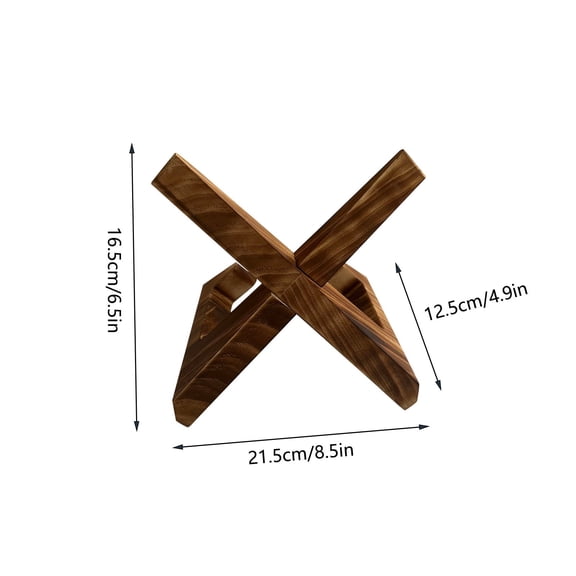 Wooden Cookbook Stand | Recipe Holder & Reading Shelf | Natural Solid Wood with Shabby Brown Finish | Multi-Functional Display for Kitchen, Music, or Magazines | 1 Piece