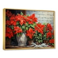 thumbnail image 2 of Designart "Poinsettias In Farmhouse Still Life" Poinsettias Floater Framed Canvas Art Print, 2 of 5