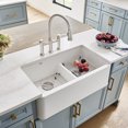 thumbnail image 4 of Blanco Ka-402324 Ikon 33" Farmhouse Double Basin Granite Composite Kitchen Sink - Brown, 4 of 7