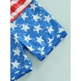 thumbnail image 7 of aturustex 4th of July Toddler Baby Boy Outfit American Flag Hooded Vest Top Shorts 2Pcs Clothes Set Indepedence Day ( Blue,18 Months-6 years), 7 of 7