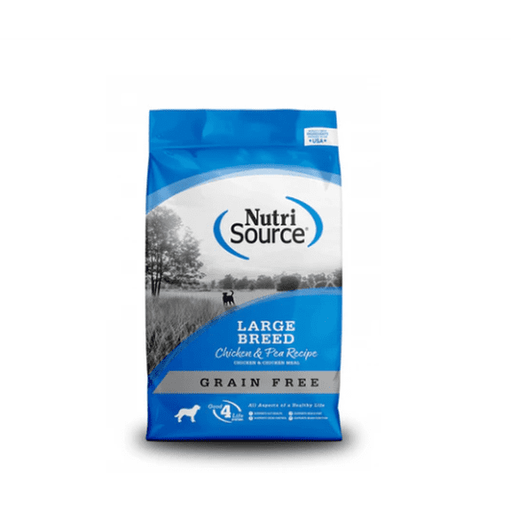 NutriSource Grain Free Large Breed Chicken & Pea Dry Dog Food 26 lb