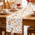 thumbnail image 5 of Orange Leaves Fall Table Runner 108 Inches Long Farmhouse Dress Scarves, Branches Birds Pine Cones Dining Tablerunner for Coffee Table/Kitchen Island/Party Décor, 13" x 108", 5 of 8