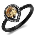 thumbnail image 1 of Alamode TK2365-7 Bague Femme en Acier Inoxydable Noir avec AAA Grade CZ en Champagne - Taille 7, 1 of 1