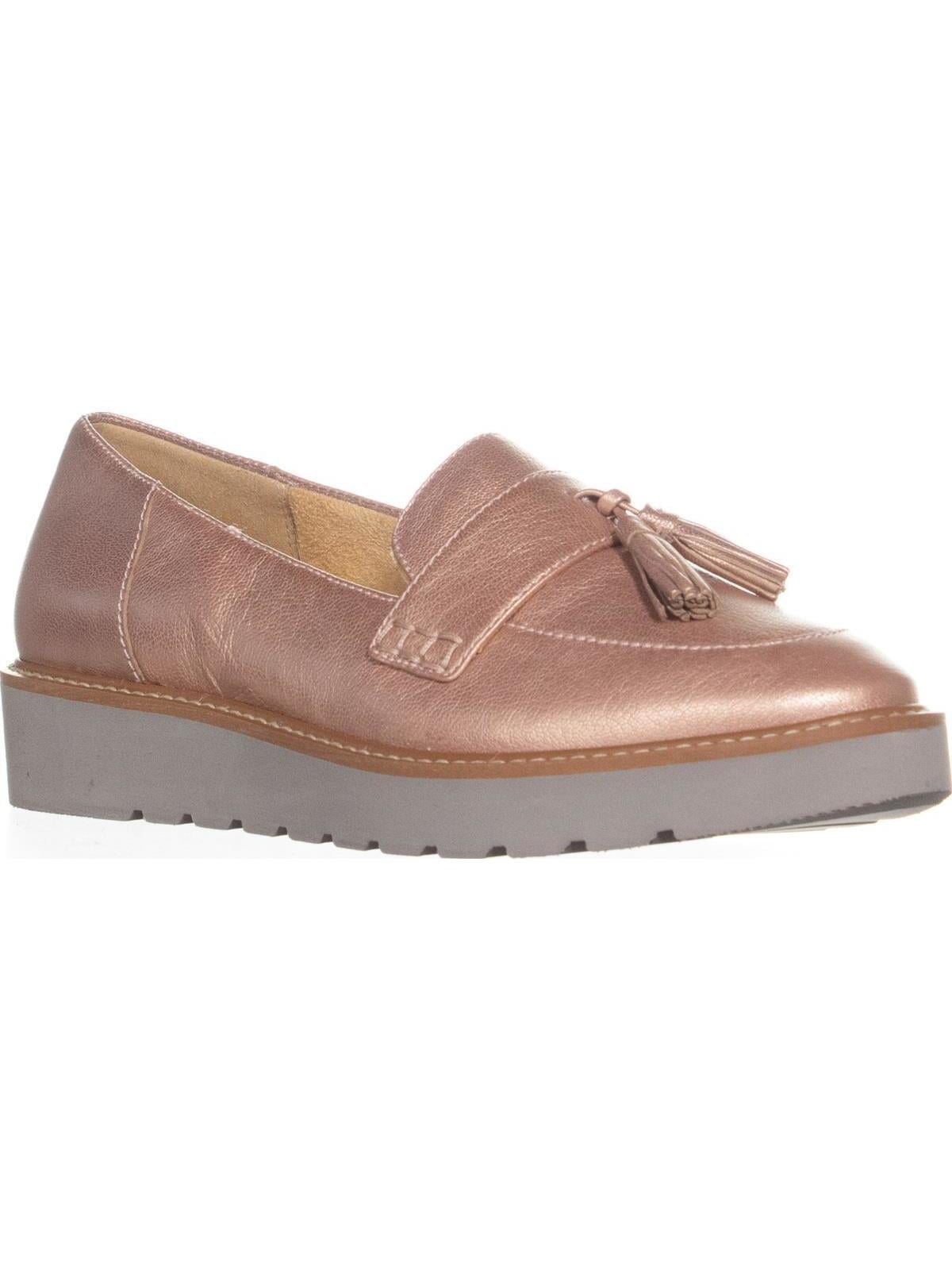 rose gold loafers womens