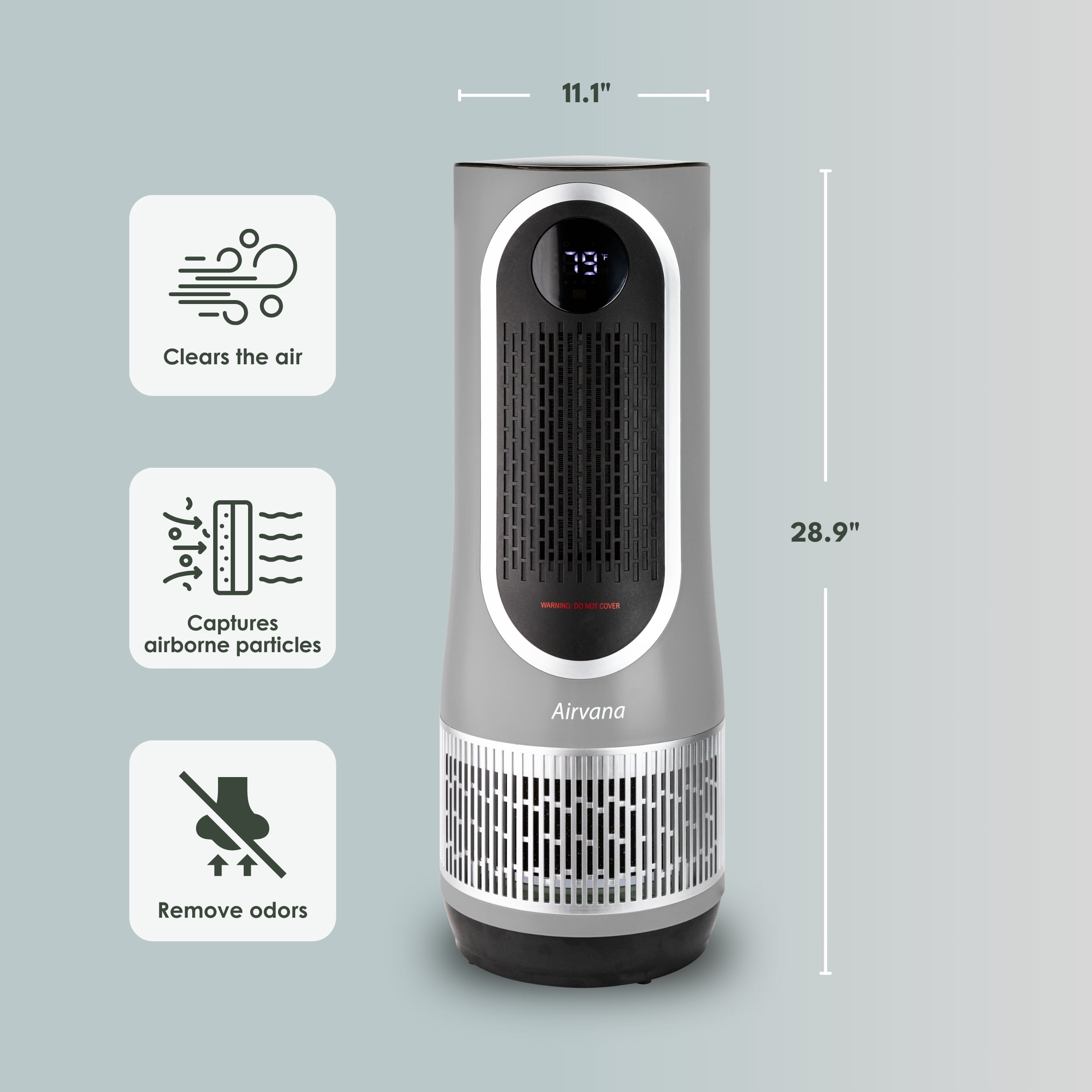 Airvana 3-in-1 Heater, Fan & Air Purifier – HEPA Filter System for Clean Air and Warmth in Home, Bedroom, or Office