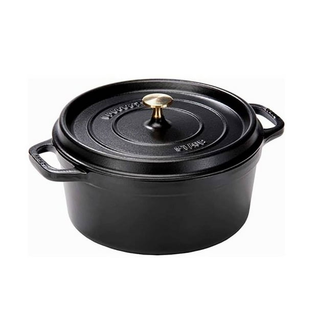 Staub Cast Iron 4qt Round Cocotte Matte Black