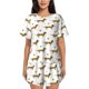thumbnail image 1 of Fotbe Dachshund Going To Play Tennis Conjunto de Pijama Estampado para Mujer, 2 Piezas, Ropa de Dormir con Camiseta de Manga Corta y Shorts Suaves-3X-Large, 1 of 6