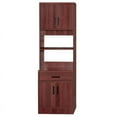 thumbnail image 4 of Pemberly Row Modern Engineered Wood Tall Kitchen Pantry in Mahogany, 4 of 15