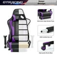 thumbnail image 6 of LUCKLIFE Gaming Chair with Speakers Bluetooth and Footrest in Home PU Leather Office Chair, Purple, 6 of 8
