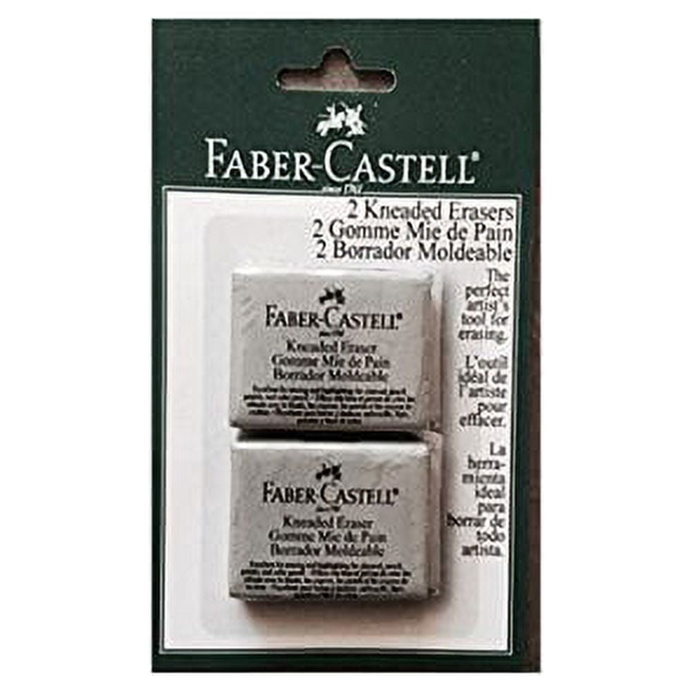 Faber-Castell knead Erasers - Drawing Art kneaded Erasers Large size - 4  Pack (Assorted Colors)