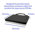thumbnail image 3 of McKesson Seat Cushion, Gel with Molded Foam, 20 in x 16 in x 3 in, 1 Ct, 3 of 5