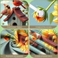 thumbnail image 4 of Colorful Floral Live Happy Banner Vibrant Bird Floral Display Butterfly Accent Spring Inspired Bird Backdrop for Home Decoration Garden Party Photo Shoot, 4 of 9