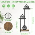 thumbnail image 2 of 3 Tier Large Plant Stand Indoor Outdoor Clearance, Metal Flower Shelf Pot Holder, 10in Wide Multiple Plants Tall Corner Display Rack for Patio Orchid Office Porch Living Room Garden, Black, 2 of 9