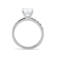 thumbnail image 4 of Stainless Steel Solitaire Round Cut Cubic Zirconia Promise Ring Size 9, 4 of 7